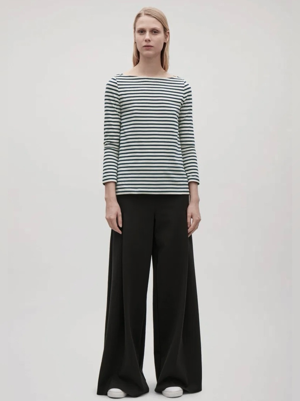 NEW. COS Stripe Wide Neck Top. NWT